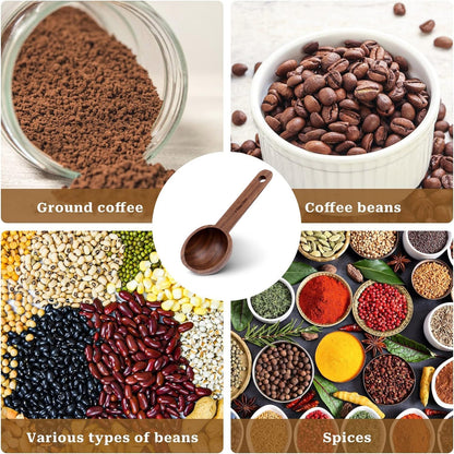 Beech Wooden Coffee Scoop - 15ml Tablespoon Measuring Spoon for Coffee Grounds, Whole Beans, or Tea - Home Kitchen Accessories (1 Pack)
