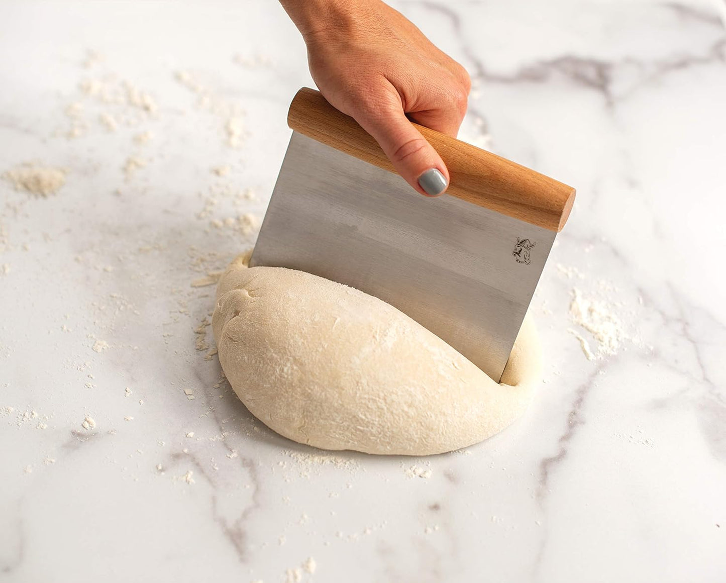Nordic Ware Dough Cutter with Beechwood Grip, Stainless Steel Blade