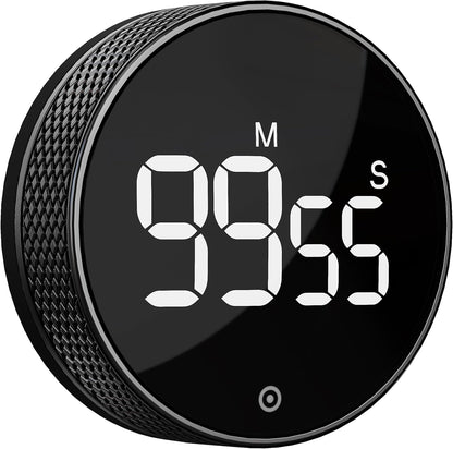 BlueSnail Kitchen Timer with LED Digital Display Smart Efficana for Home Classroom Gym Office, Volume and Brightness Adjustable Productivity Timer (Guncolor)