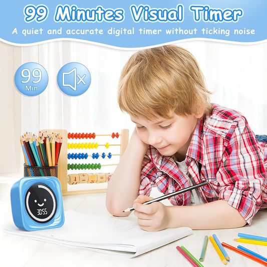 Visual Timer, 99 Minute Digital Kitchen Desk Timer for Office Supplies Home Productivity Management Tool Countdown Count Up, White