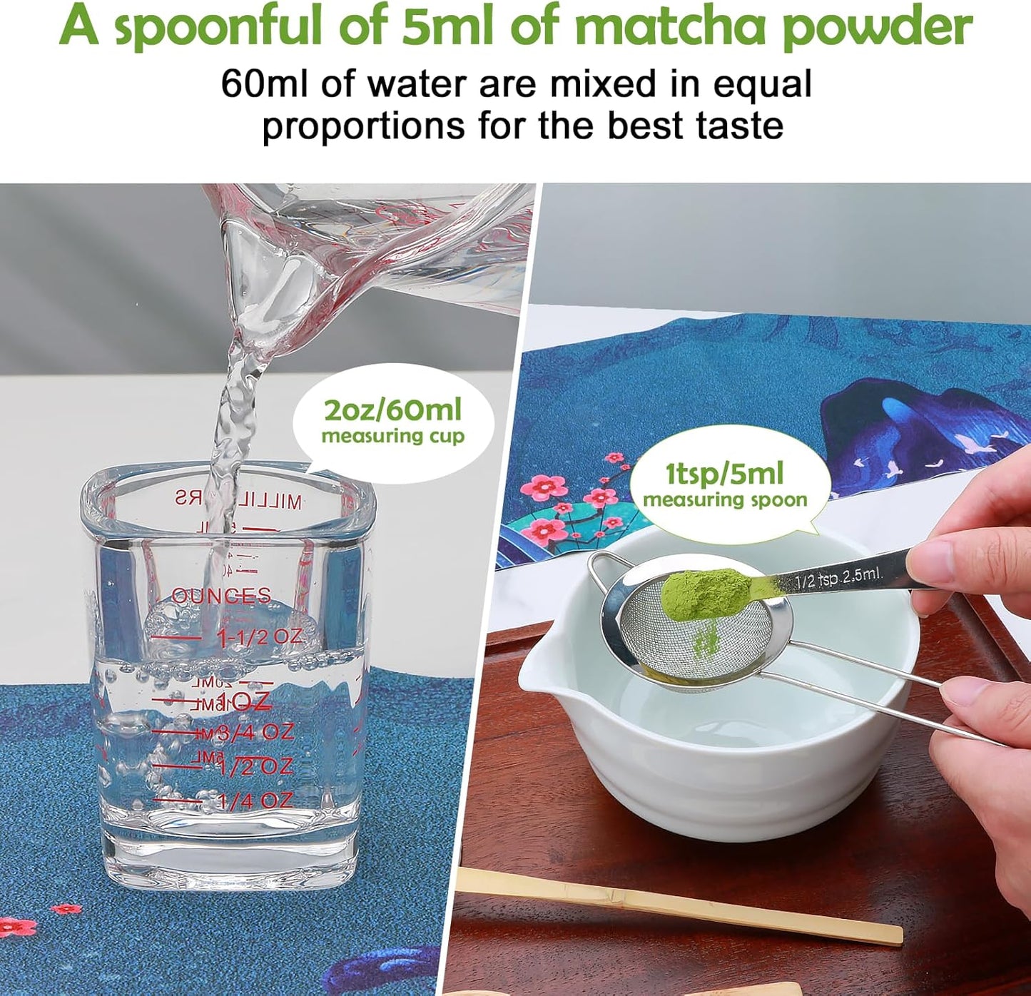 Maredash Matcha Whisk Set,Matcha Whisk,Matcha Set,Bamboo Whisk,Matcha Kit,Chasen Matcha Stirrer,Made from 100% Natural Bamboo,Durable and perfect for making matcha tea