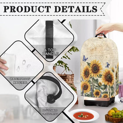Coffee Pastry Blender Dust Cover with Drawstring Field Stand Mixer or Coffee Maker Cover Anti Fingerprint Polyester Appliance for Home Kitchen Decor