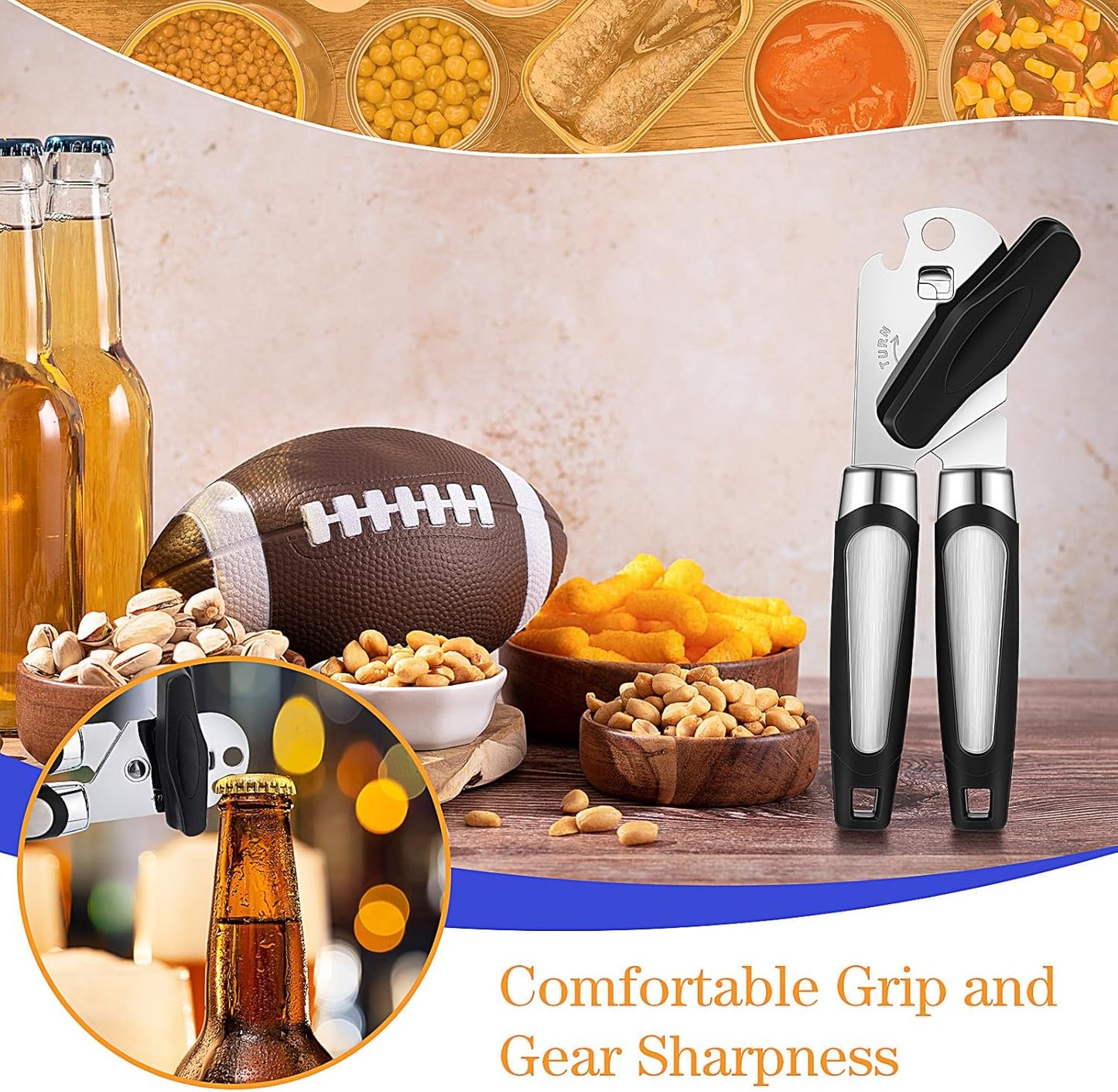 Gisafai 20 Pcs Manual Can Opener Bulk with Sharp Blade Smooth Edge Multifunctional Kitchen Gadget Handheld Openers Large Handheld Knob Can and Bottle Animals for Dorm Kitchen Essentials Gifts