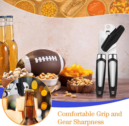 Gisafai 20 Pcs Manual Can Opener Bulk with Sharp Blade Smooth Edge Multifunctional Kitchen Gadget Handheld Openers Large Handheld Knob Can and Bottle Animals for Dorm Kitchen Essentials Gifts
