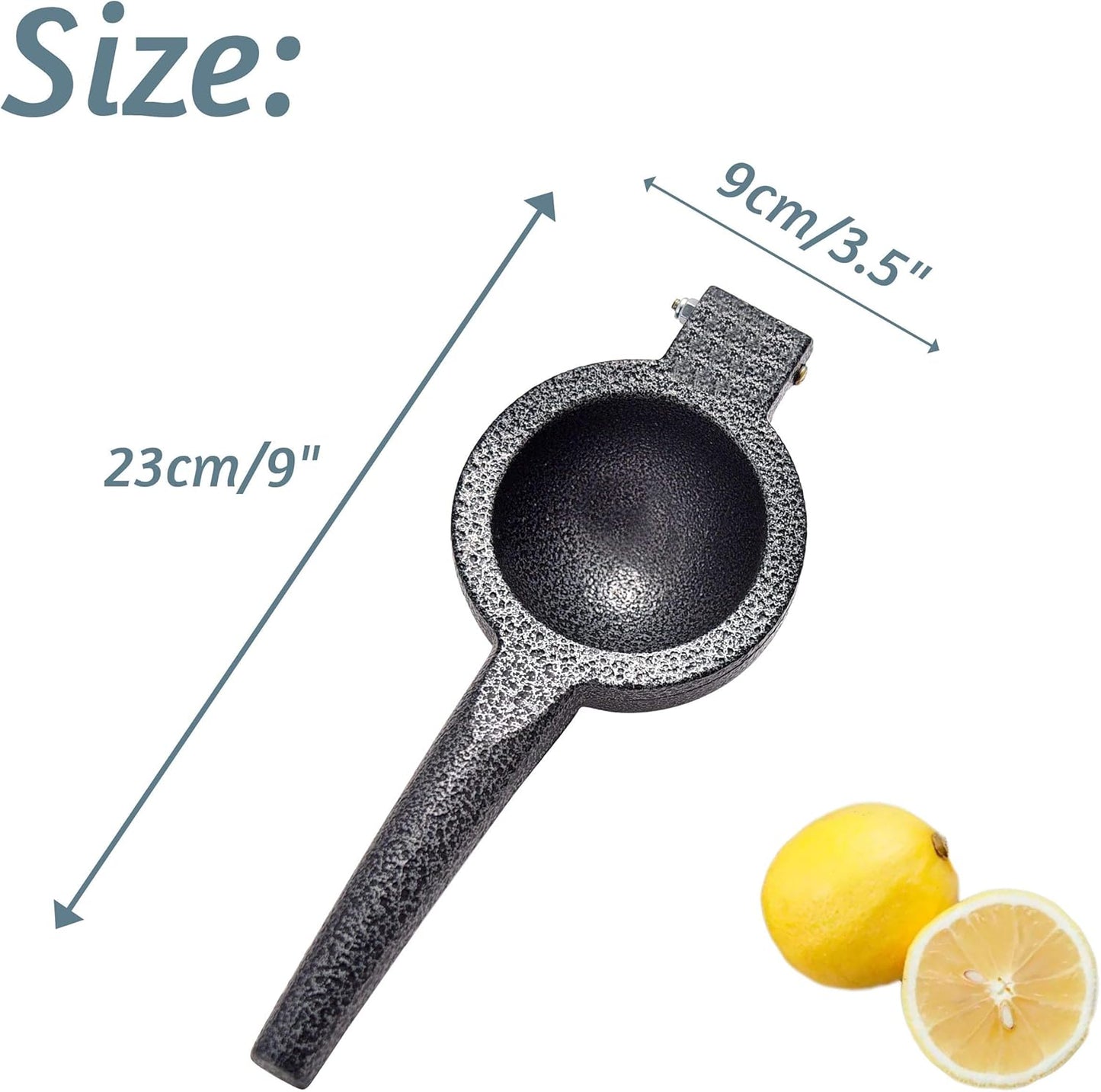 ARC, J-002 Cast Iron Lemon Lime Squeezer, Heavy Duty juicer hand press, Fresh citrus juicer press, Great for Juicing Oranges, Pomegranate, Lemons & Limes (2.4")