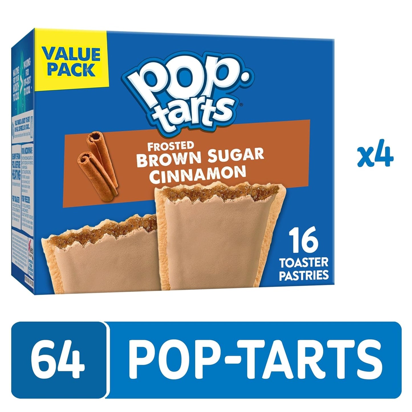 Pop-Tarts Toaster Pastries, Breakfast Foods, Kids Snacks, Value Pack, Frosted S'mores (64 Pop-Tarts)