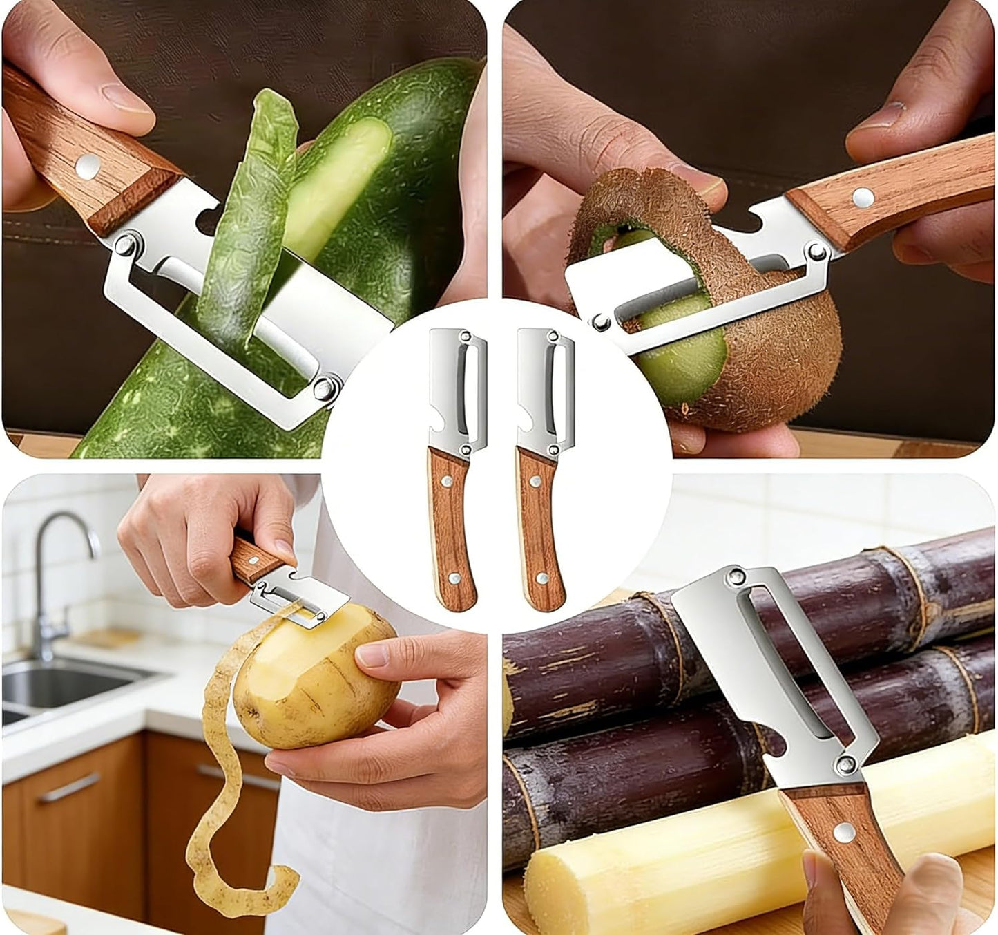 Multi-Functional Vegetable Peeler for Kitchen,2 in 1 Multi Functional Vegetable Peele,for Fruit Apple Potato Pumpkin Papaya Zucchini