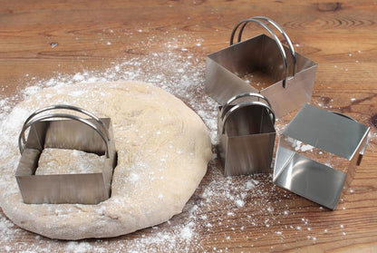 RSVP International Endurance Round Biscuit Cutters - Stainless Steel, Set of 4 | Nest for Easy Storage | For Cutting Thick or Thin Dough | Professional | High Handle Arch