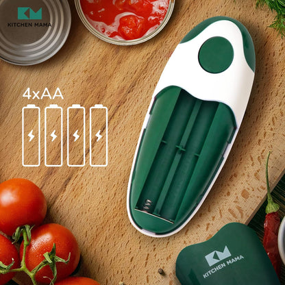 Kitchen Mama Auto 2.0 Electric Can Opener: Blade Opens Almost Any Can Pop or Soda Can - Automatic, Hands Free, Safe, Smooth Edge, Lid Remover, Battery Operated, Cordless, YES YOU CAN (Marble White)
