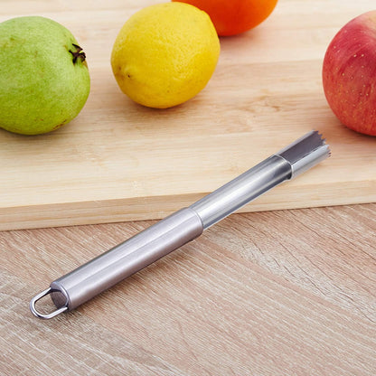 6 Pieces Corer and Pitter Fruit & Vegetable Multi-Function Stainless Corer and Pitter Remover Set for Apple, Pear, Cherry, Jujube, Red Dates, Berry, Chili