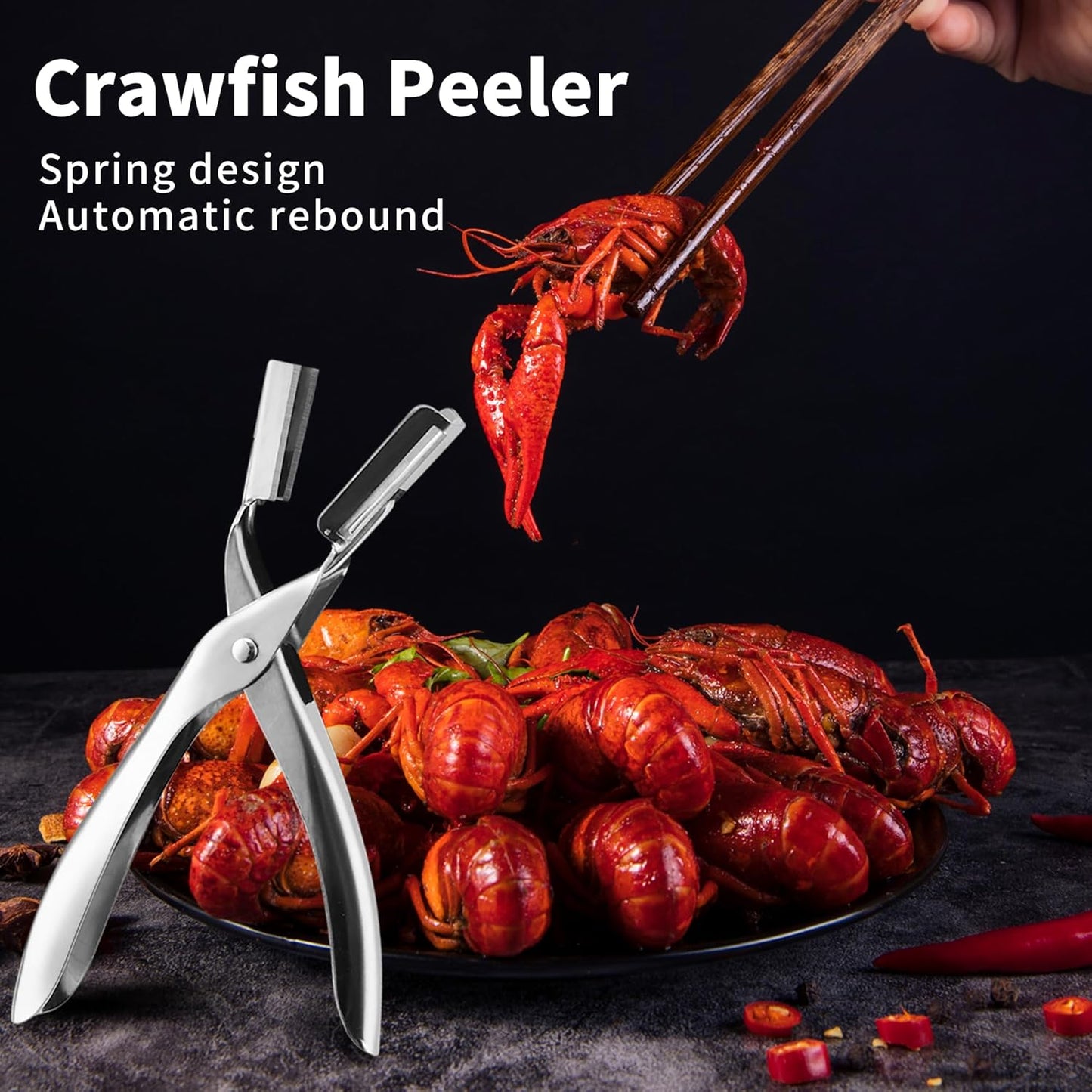 Upgraded Crawfish Peeler - easily removes tail meat, protects nails, and keeps fingers clean. Say goodbye to mess with this advanced Crawfish Shucker and Sheller Tool.