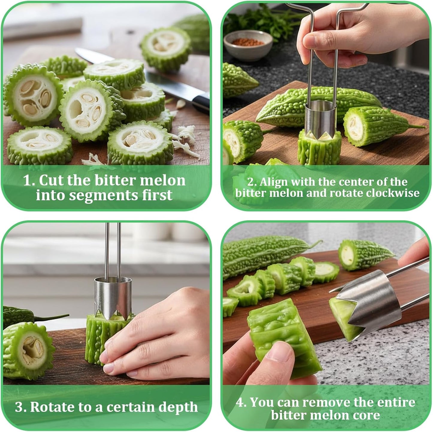 2pcs Red Bell Pepper Seed Corer Upgraded T Shaped Corer Tool 304 Stainless Steel Multifunctional Fruit and Vegetable Core Remover Kitchen Gadgets for Pepper Pineapple Pear