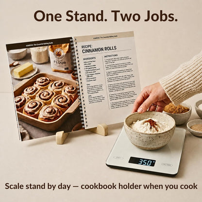Extra Large Food Scale Grams and Ounces - Digital Food Scale with Countertop Stand – Tempered Glass Kitchen Scales with Backlit LCD, Multiple Units – 33LB/15KG Capacity and Auto Off Function