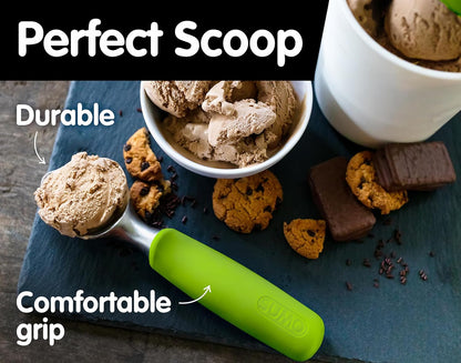 SUMO Stainless Steel Ice Cream Scoop With Ergonomic Handle - Sturdy, Dishwasher-Safe Scooper For Effortless Scooping and Serving Of Frozen Desserts, Comfortable Grip - Blue