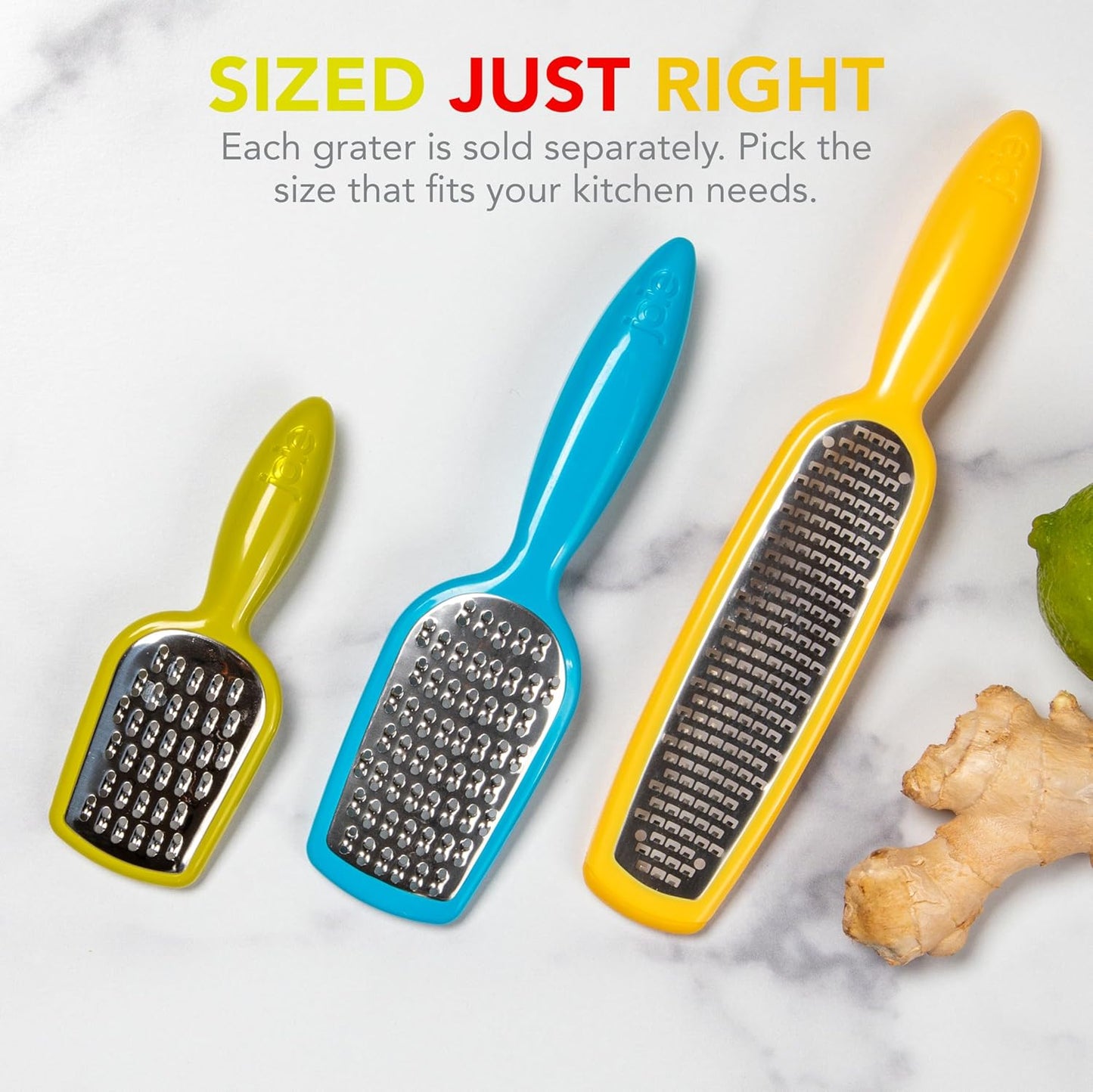 Joie Tower Grater, Double Sided, Stainless Steel, Dishwasher Safe, BPA Free, Kitchen Tool, 1 Count