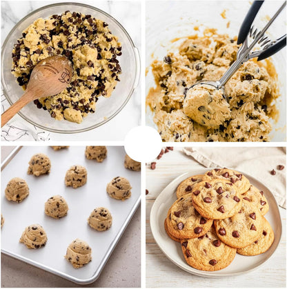 Ice Cream Scoop, 18/8 Stainless Steel Cookie Scoop, Cookie Scoops for Baking, 2 Tbsp/ 30 ml/ 1 oz Cookie Dough Scoop, Ice Cream Scooper with Trigger Release, Cookie Scooper for Baking