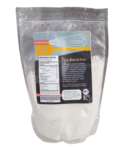 Relative Foods Premium gluten Free Pastry Flour (48oz) - Pastry Flour for Healthy Baking - Unique gluten Free flour Blend of Teff, Chickpea, & More - Perfect Baking