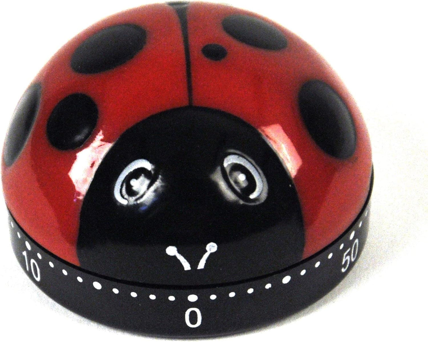 Kikkerland Ladybug Kitchen Timer, Red (KT21-A), 5.7 x 5.7 x 4.4 cm