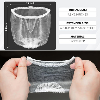 600 Pack Disposable Mesh Sink Strainer Bags Kitchen Sink Strainer Mesh Bags Anti Clogging Elastic Sink Strainer Filter Mesh Bag for Collecting Kitchen Food Leftover Garbage