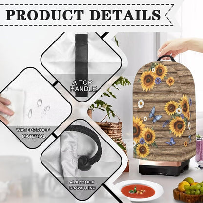 Coffee Pastry Blender Dust Cover with Drawstring Field Stand Mixer or Coffee Maker Cover Anti Fingerprint Polyester Appliance for Home Kitchen Decor