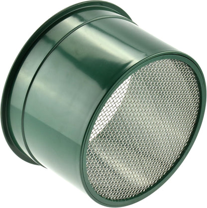 SE 5.5 Inch Mini Stackable Classifier Gold Prospecting Pan - 50 Holes/Square Inch Stainless Steel Mesh Sifting Pan, Green