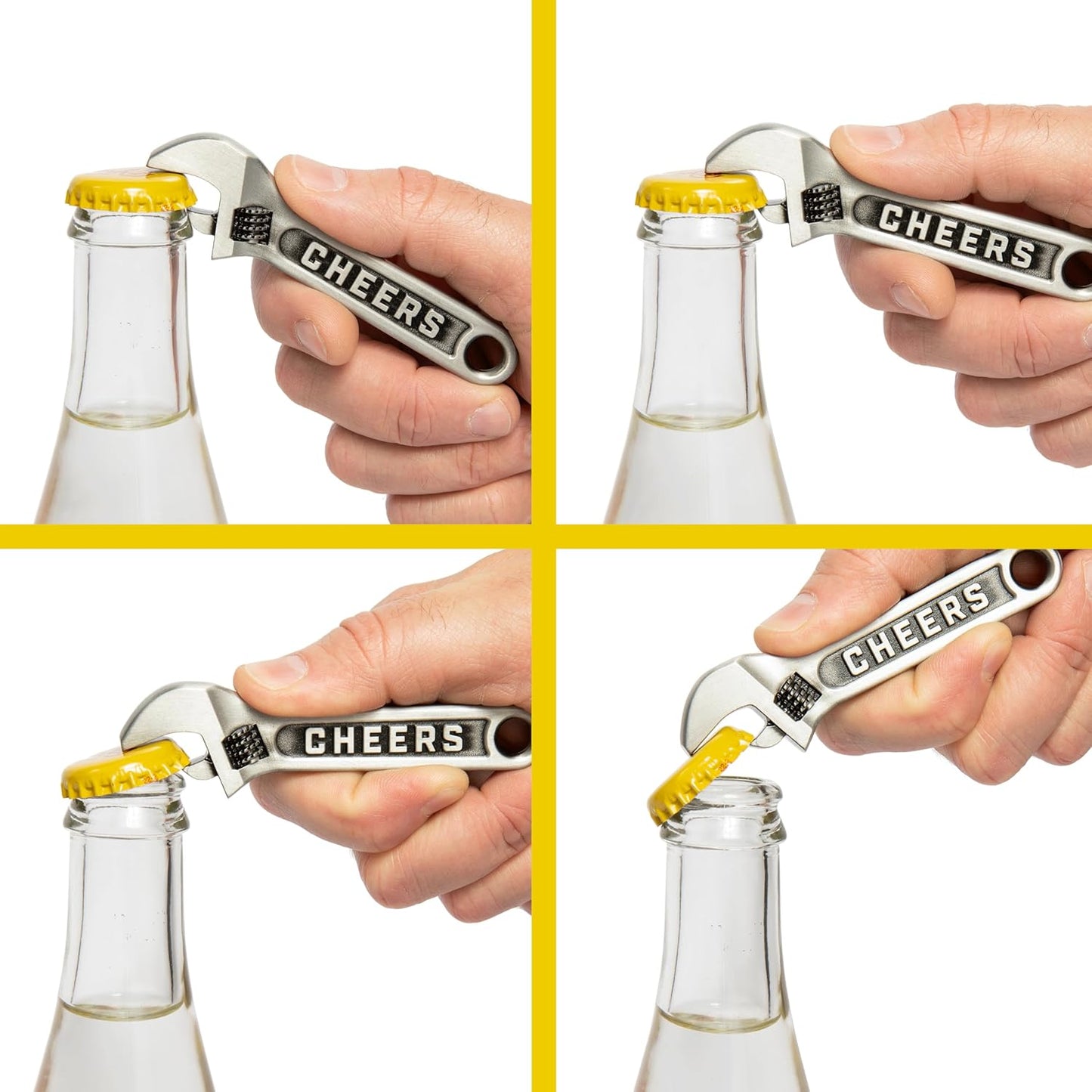 Shark Bottle Opener for Men – Funny Great White Shark Metal Beer Cap Tool – Novelty Coastal Beach Ocean Gift for Father's Day, Christmas Stocking Stuffer, Birthday, Groomsmen – 3.65" x 1.93"