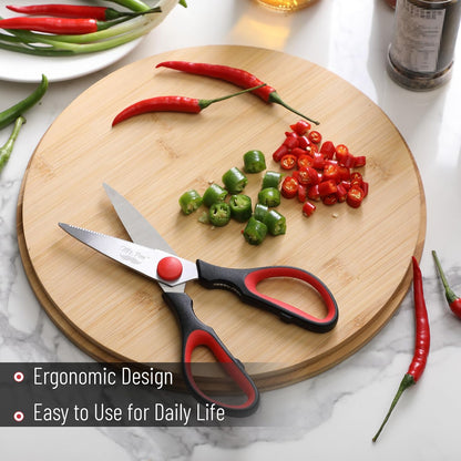 Mr. Pen- All Purpose Kitchen Shears with Protective Sheath, 8 Inch, Dishwasher Safe, Stainless Steel Food Scissors with Micro-Serrated Blades, Soft Grip Comfort Handle, Durable Utility Kitchen Shears