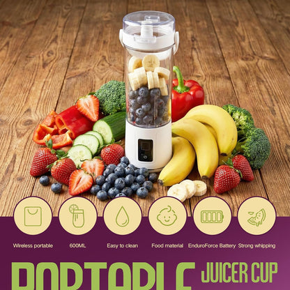 SUNHAIXIA Rechargeable Electric Juicer - Citrus Juicer with Type-c Rechargeable for Orange, Lemon and Grapefruit Juicing. (White-45Watts)