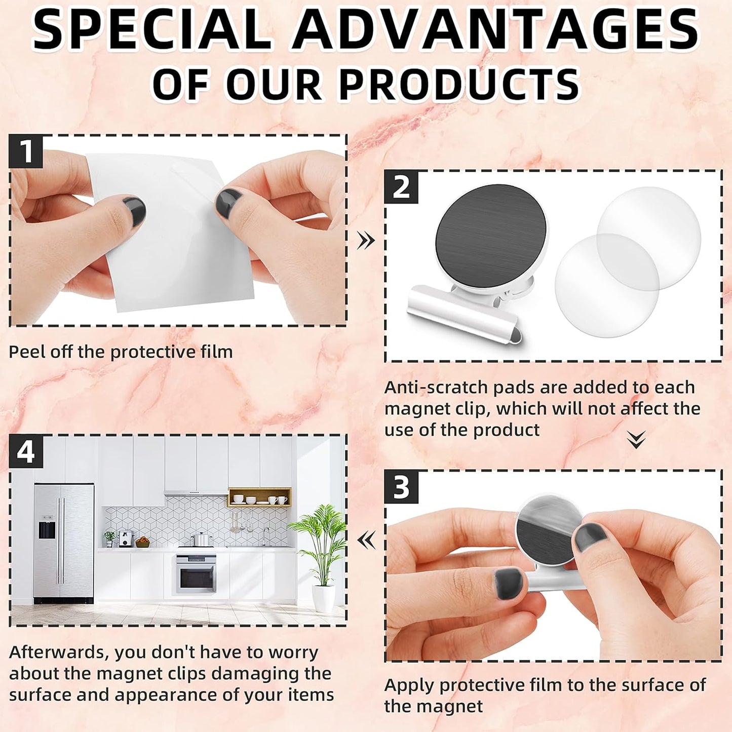 Grtard 12 Pack Magnetic Clips, Fridge Magnets Refrigerator Magnets, Strong Magnetic Clips Heavy Duty, Whiteboard Magnet Clip for Office Home Classroom Organization Kitchen Accessories(Black)