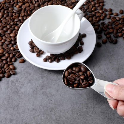 Stainless Steel Coffee Scoop Short Handled Measure Scooper Metal Measuring Spoon Coffee Scoop For Ground Coffee Bean Espresso Powder For Canisterss/Jars(2tbsp)