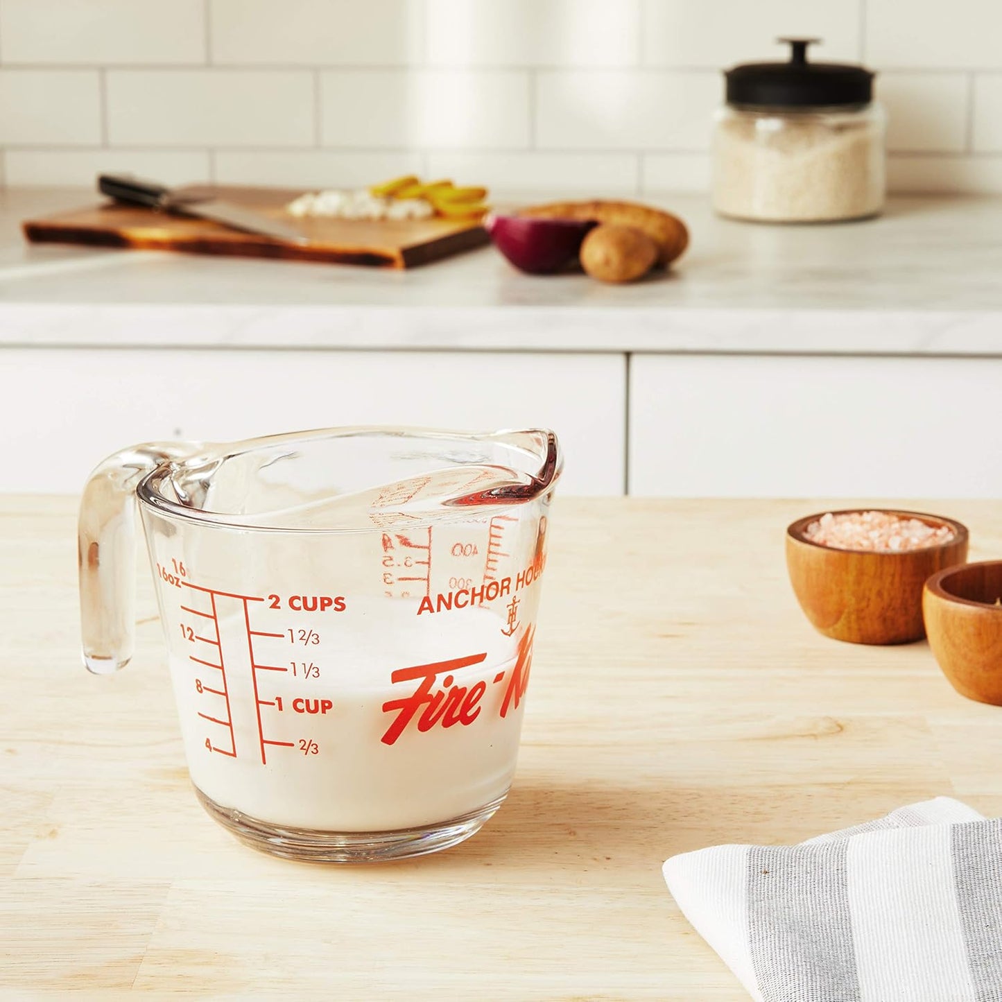 Anchor Hocking 2 Piece Glass Measuring Cup Set