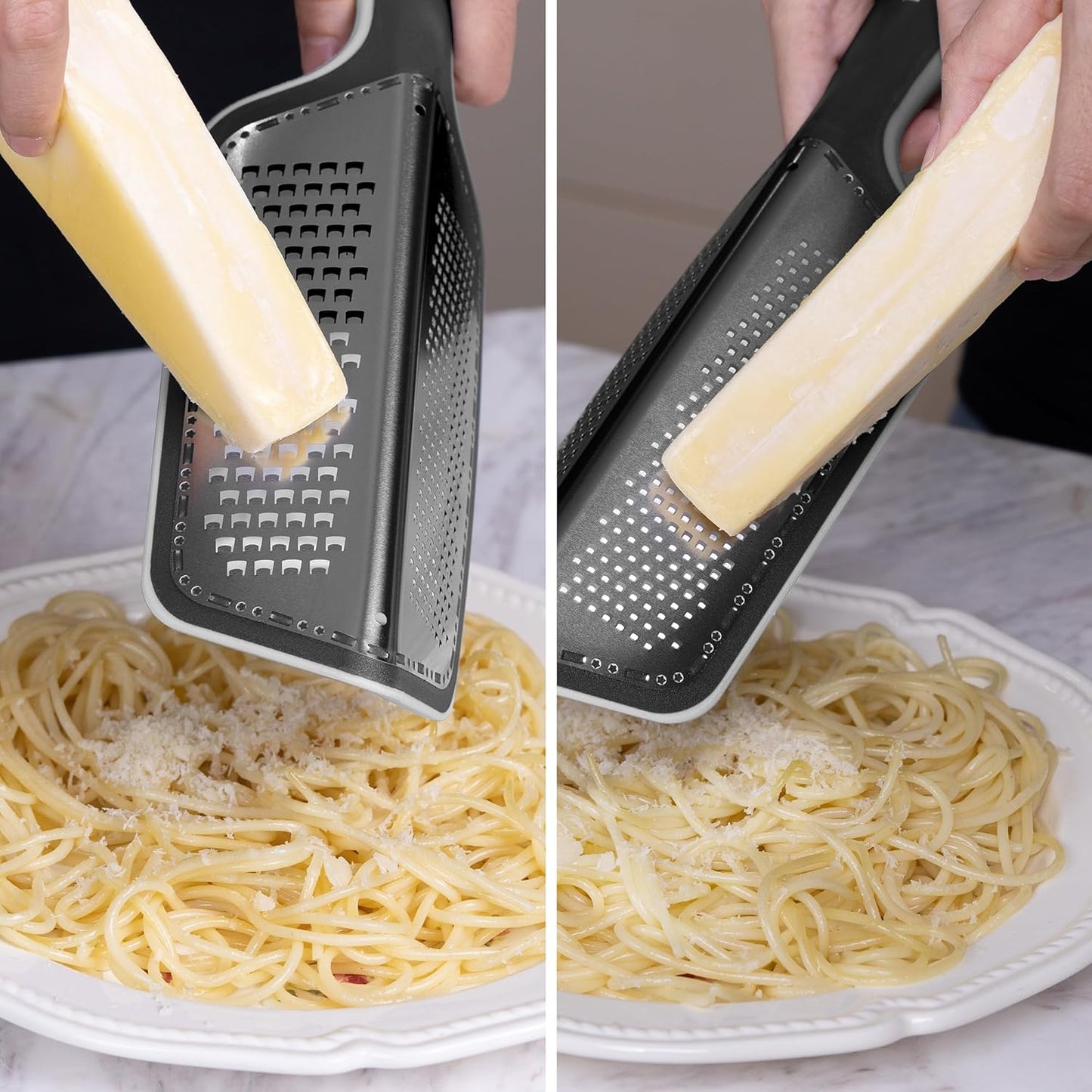 Cohesion Zester Grater Double-sided Graters for Kitchen - Kitchen Lemon Zester Tool for Cheese, Citrus, Garlic, Ginger, Nutmeg, Chocolate, Fruits, Vegetables with Sharp Premium Stainless Steel - Blue