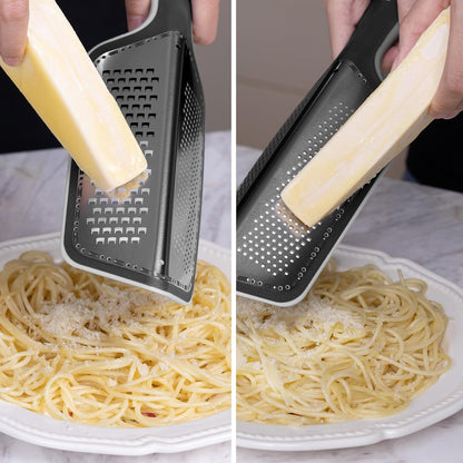 Cohesion Zester Grater Double-sided Graters for Kitchen - Kitchen Lemon Zester Tool for Cheese, Citrus, Garlic, Ginger, Nutmeg, Chocolate, Fruits, Vegetables with Sharp Premium Stainless Steel - Blue