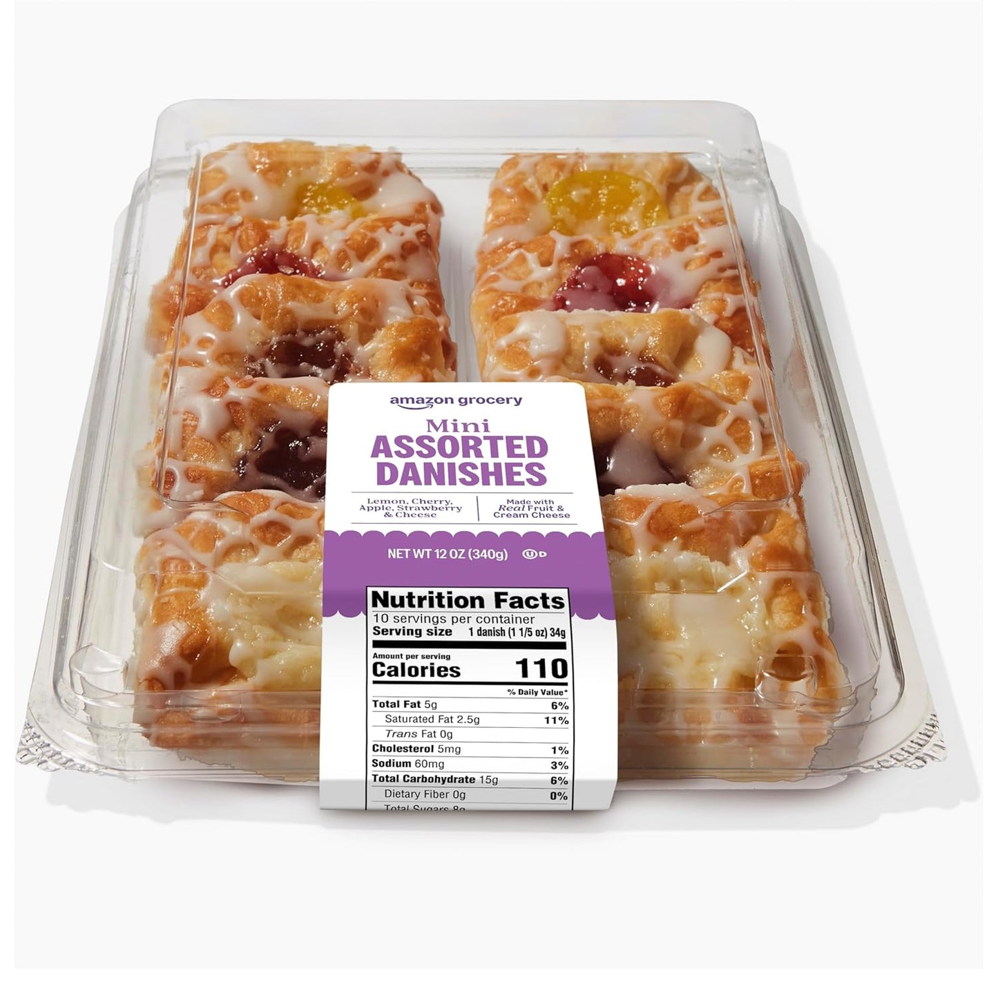 Amazon Grocery, Mini Assorted Danishes, 12 Oz