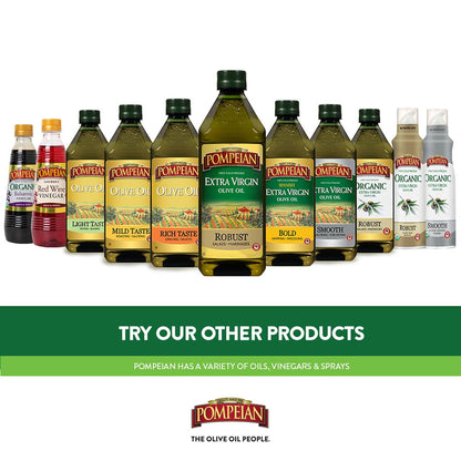 Pompeian Robust Organic Extra Virgin Olive Oil Spray - No Propellants - First Cold Pressed Olive Oil for Cooking - Robust Flavor for Salads, Pasta, and Drizzling, 5 Fl Oz (3 Pack)