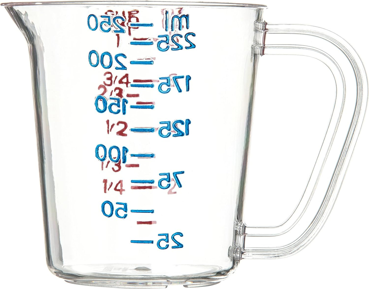 Carlisle FoodService Products 4314107 Commercial Plastic Measuring Cup, 1 Cup, Clear