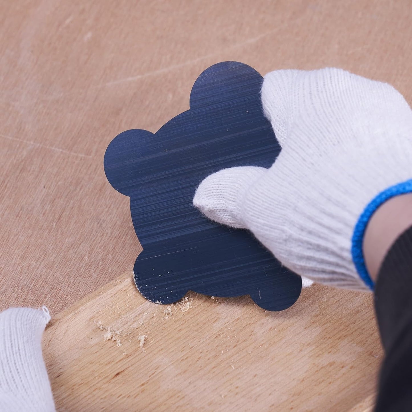 New Cabinet Scraper Cards and Cabinet Scraper Burnisher with 12 Piece Multi-Shaped Scraper Set Suitable for Various Small space and Small-Sized Tasks(HTCSCS13)