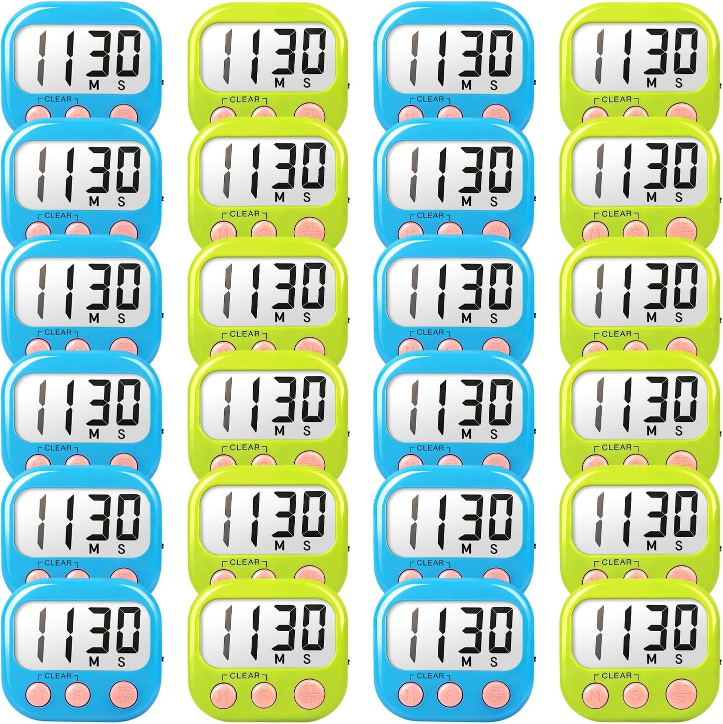 Classroom Timers for Teachers Kids Large Magnetic Digital Timer Teacher Supplies 2 Pack-Blue Green