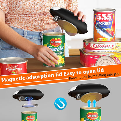 Electric Can Opener, Automatic Can Opener One Touch Operation, Rechargeable Can Opener USB-C Charge, Can Openers Smooth Edge For Seniors, Portable Kitchen Gadgets Fits Most Can Sizes