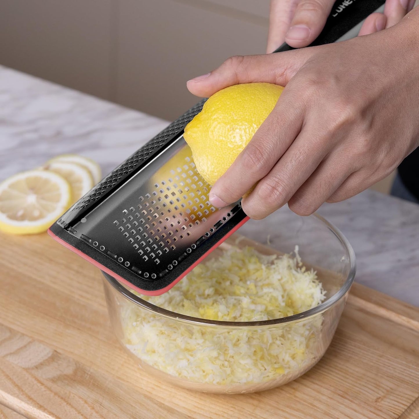 Cohesion Zester Grater Double-sided Graters for Kitchen - Kitchen Lemon Zester Tool for Cheese, Citrus, Garlic, Ginger, Nutmeg, Chocolate, Fruits, Vegetables with Sharp Premium Stainless Steel - Blue