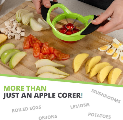 Oliver's Kitchen ® Apple Corer & Slicer - Our Fruit Cutter Is The Easy Way to Get Your 5 a Day - This Time Saving Apple Cutter Effortlessly Slices Fruit - Comfortable Non-Slip Handle - No More Knives!