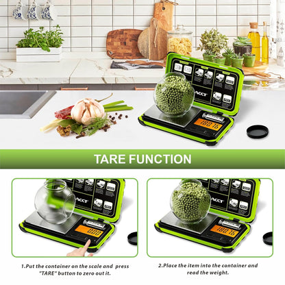 Precision Pocket Scale, 200gx0.01g Jewelry gram Scale, Digital Food Scale with LCD Display, one-Click Conversion 6 Units, Mini Scale for Kitchen/Powder/Coffee/Coins(Battery Included)