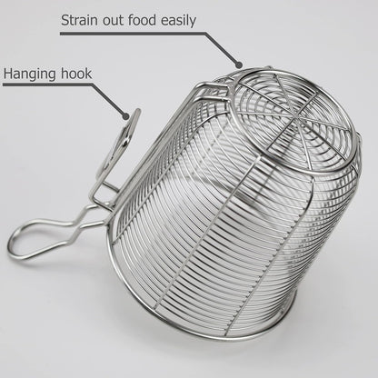 EIKS Spider Strainer Stainless Steel Wire Deep Basket for Hot Pot Cooking Spaghetti Pasta Noodles Dumpling - Rinsing, Straining, Draining Application