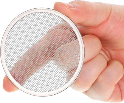 12 Pcs Sprouting Lids for Mason Jars 70mm Regular Mouth, Stainless Steel Screen Filter Strainer Lid Bean Sprout Sieve Mesh Lids for Bean, Alfalfa, Broccoli