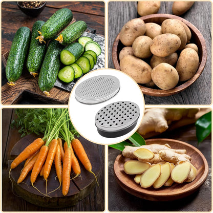 Stainless Steel Cheese Grater with Airtight Storage Container Vegetable Slicer Potato Shredder Box Grater for Kitchen Tool for Cheeses Carrots Ginger, with a Brush, Red
