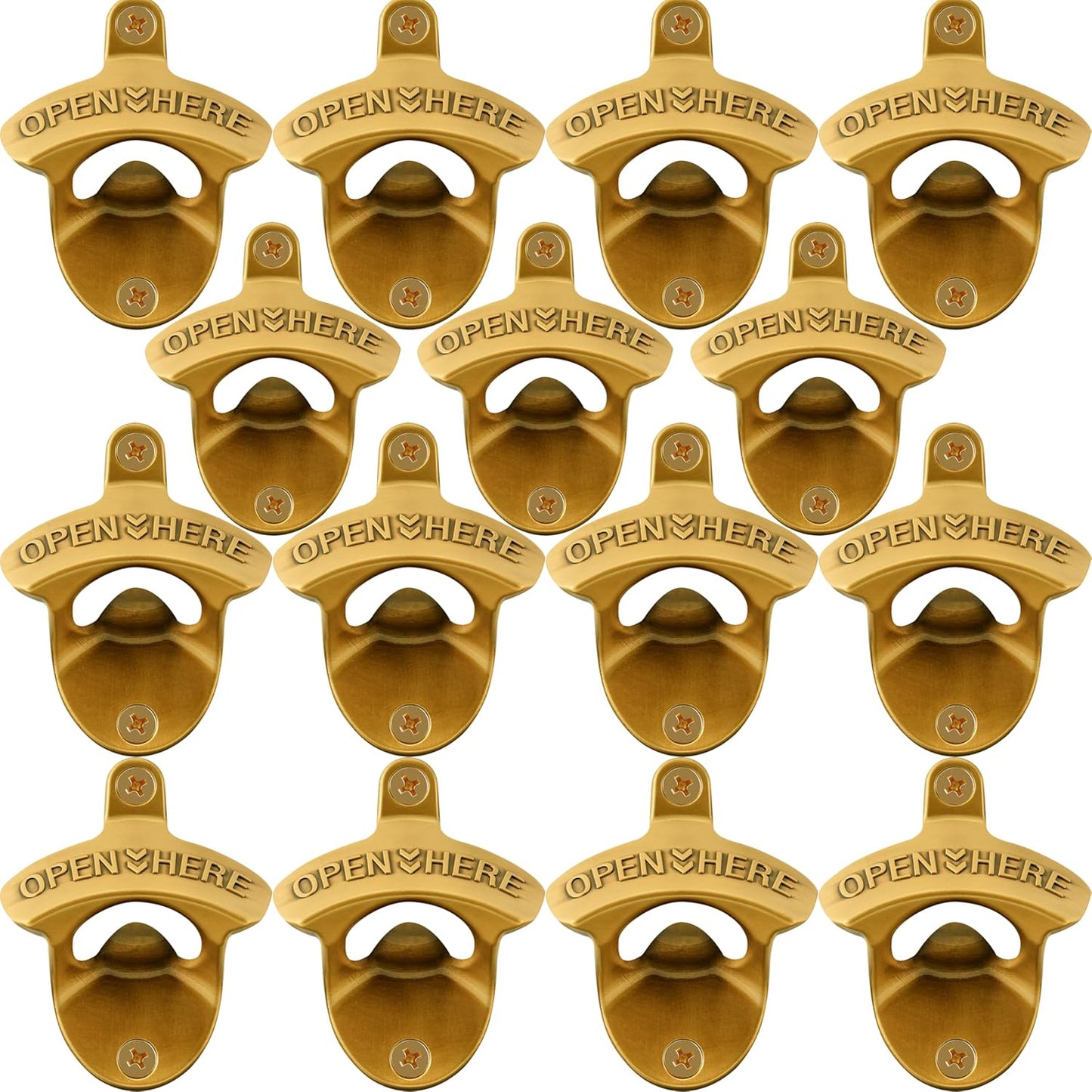 Vintage Copper Bottle Cap Opener Wall Mount, Retro Beer Bottle Opener with Screws for Homes Kitchen (Pack of 2)