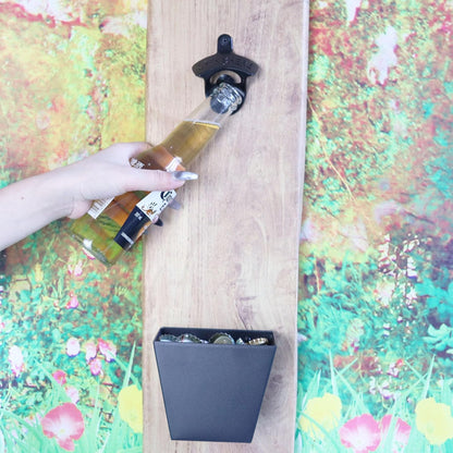 Vintage Copper Bottle Cap Opener Wall Mount, Retro Beer Bottle Opener with Screws for Homes Kitchen (Pack of 2)