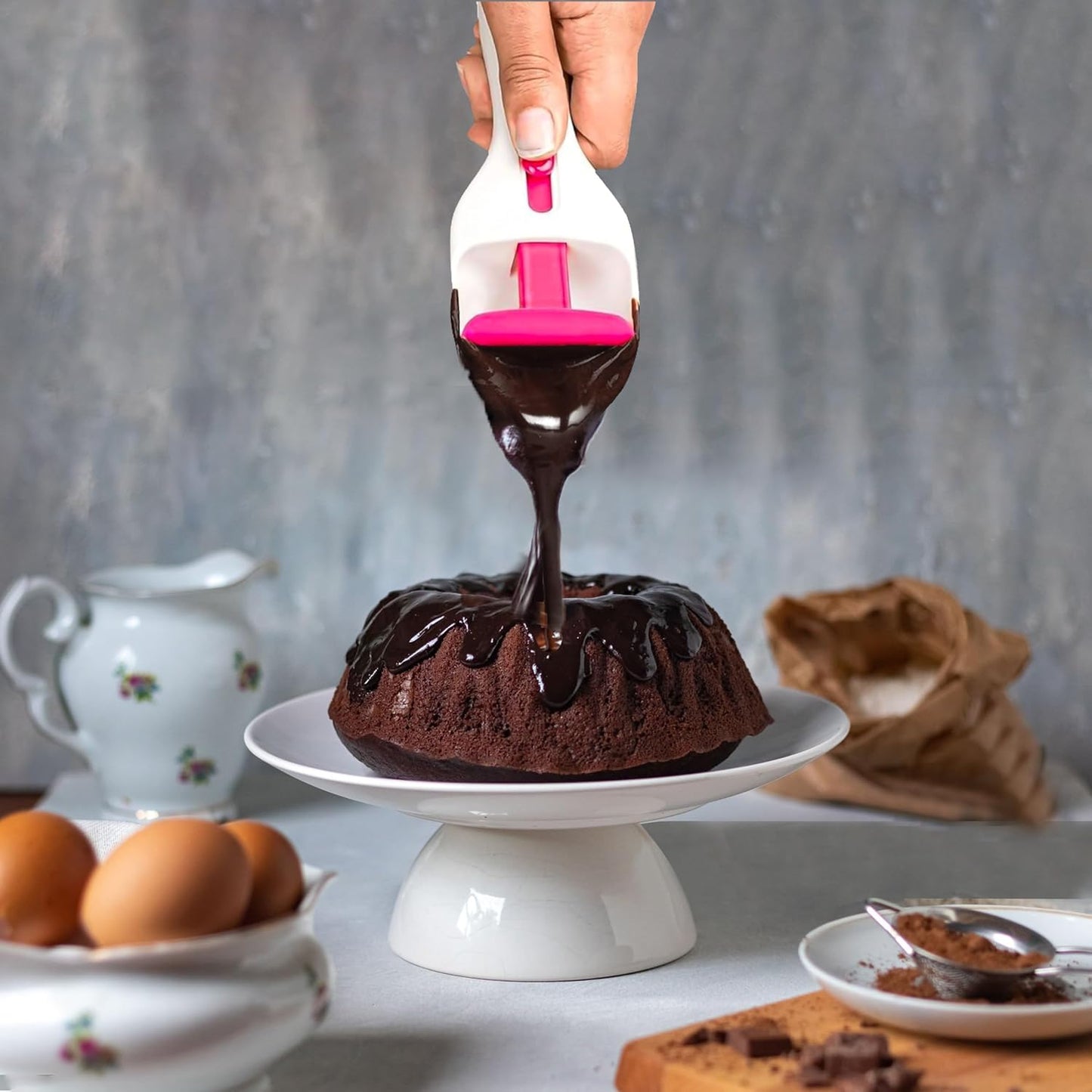 2Pcs Cupcake Scoop Batter Dispenser – One-Touch Sliding Button Dispenses Baking Tool for Muffins, Cakes, Pastry Spatula DIY Home Kitchen Scoopers Distribution Spoon, BPA Free & Dishwasher Safe