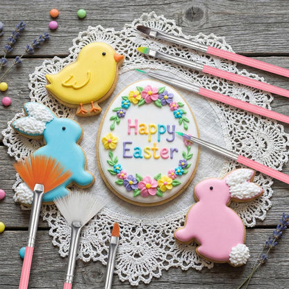 TIESOME 45 Pcs Food Safe Paint Brushes, Cake Decorating Brushes & Cookie Paint Brush, Multi Function Fondant Icing Pastry Brush Set for Baking, Food Grade Nylon Bristles