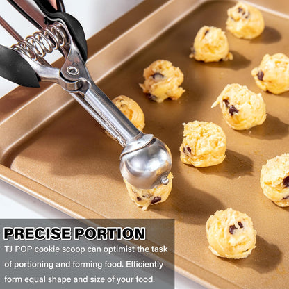 Cookie Scoop Set 1 Tablespoon, Size #60 Cookie Dough Scooper for Baking, 15 ml/0.5 oz Ice Cream Scoop, Acrylic Scoop, Comfortable Grip